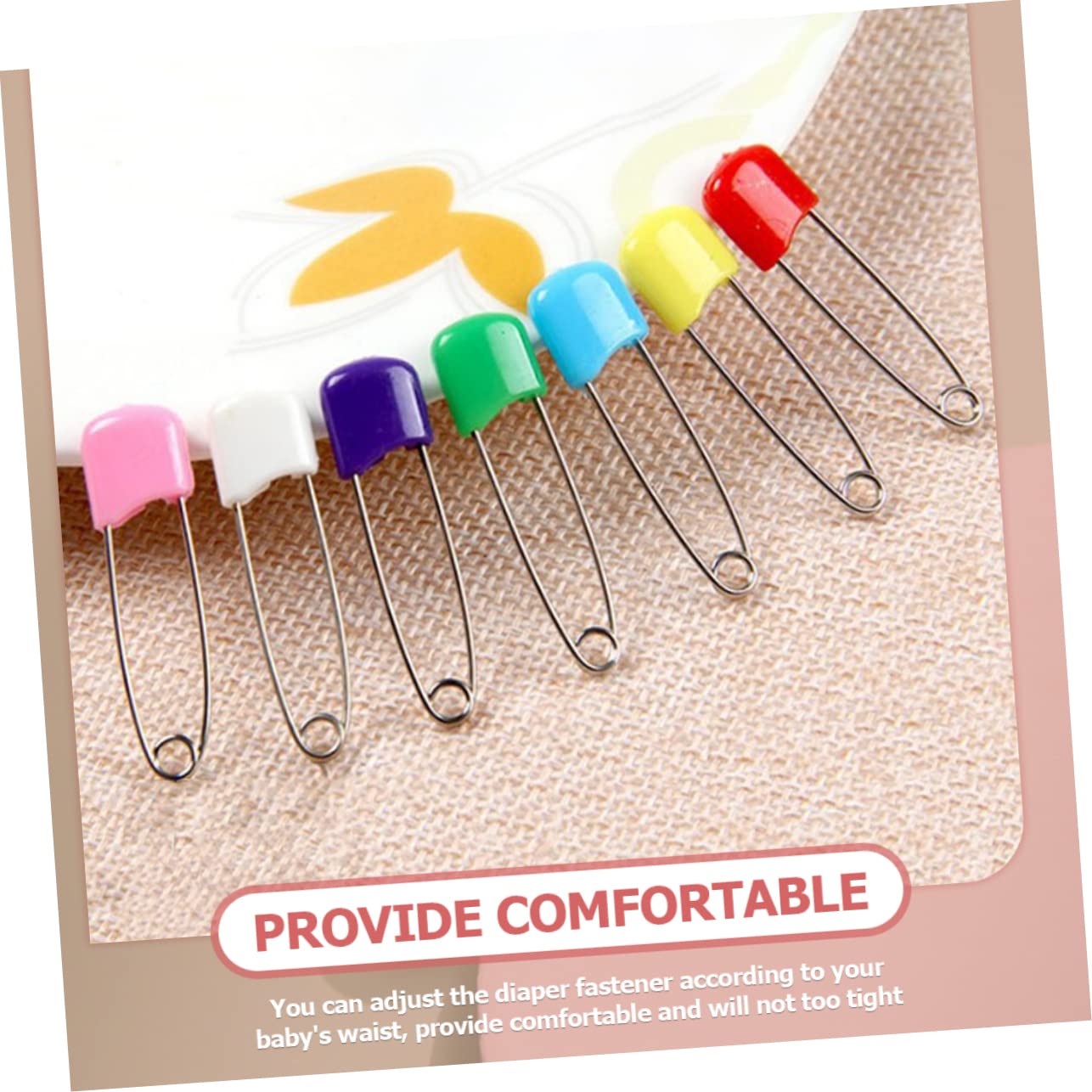 300 Pcs Safety Pins - Childproofing Supplies for Cabinets, Drawers & Doors - White Plastic Safety Pins for Baby Proofing, Organizing & DIY Projects - Perfect for Home, Nursery & Daycare Use