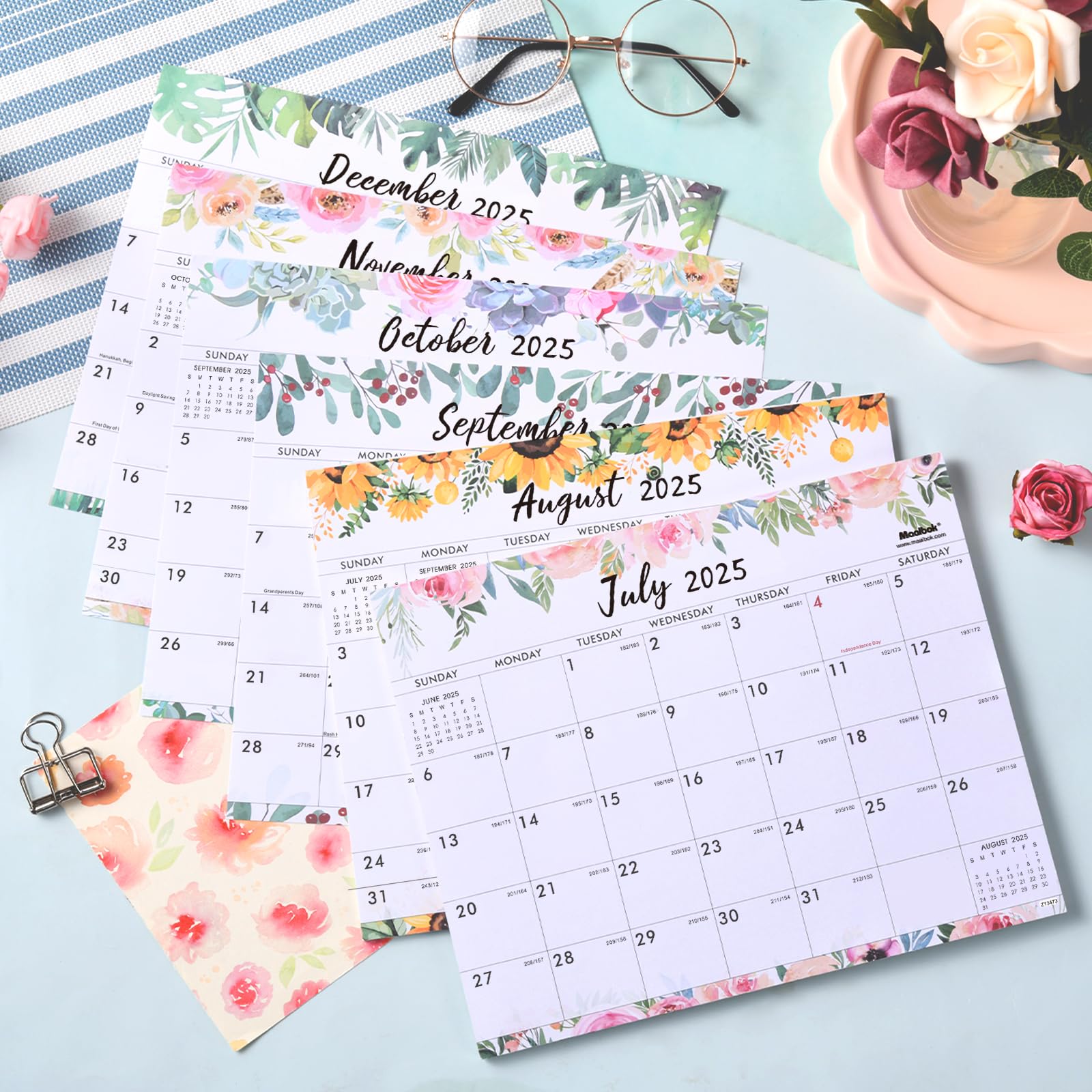 2025-2026 Magnetic Refrigerator Calendar - 18-Month Planner from July 2025 to December 2026 | 8