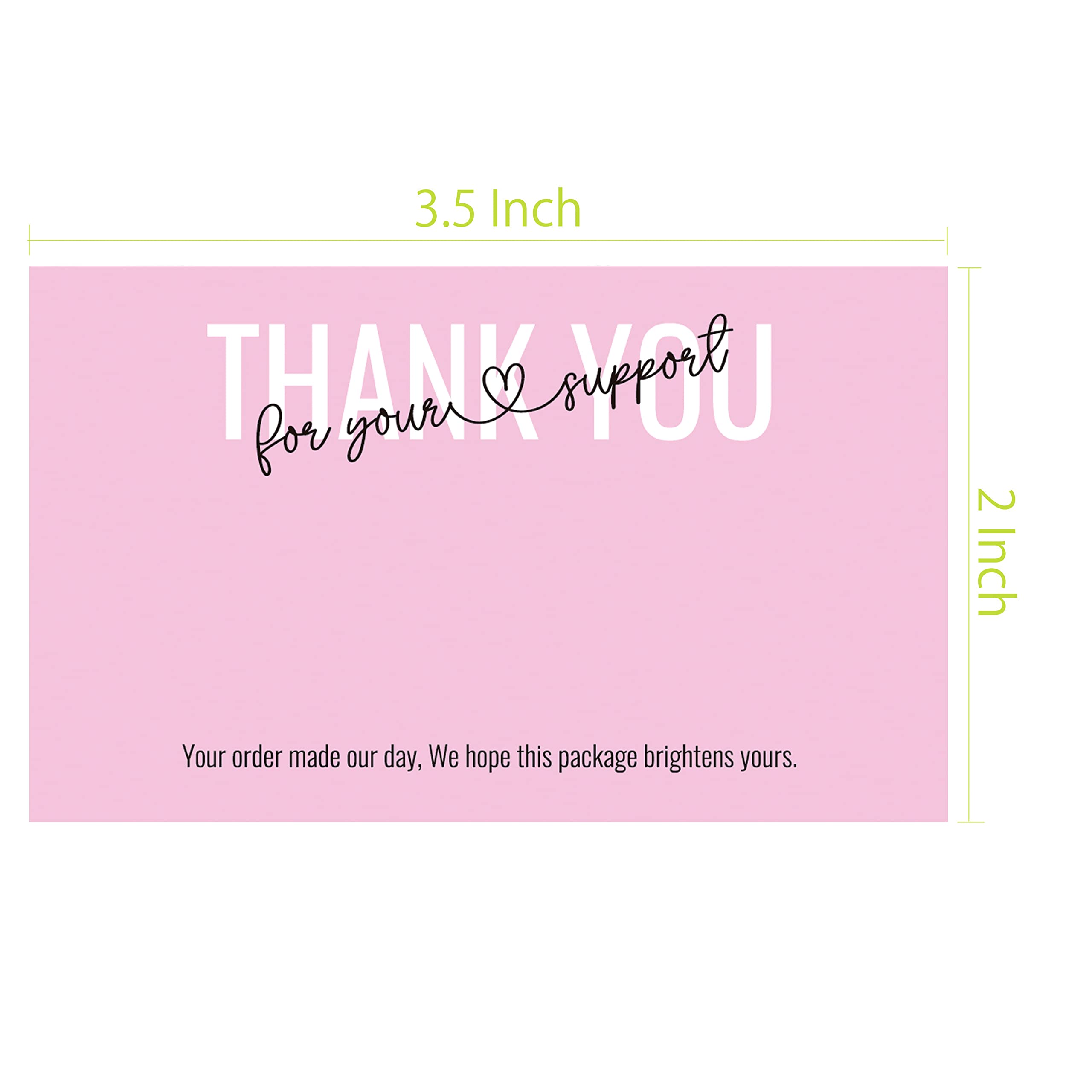 ITZAMNA 'Hey Babe I've Arrived' Thank You Cards - Pack of 100 Pink Heart Script Greeting Cards for Small Business Appreciation | Perfect for Customer Thank You Gifts, Wedding Favors & Party Invitations