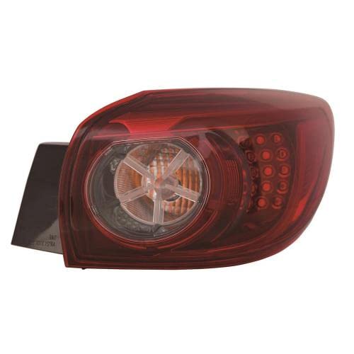 Go-Parts CAPA Certified 2014-2018 Mazda 3 Right Passenger Side Tail Light Replacement - MA2805116C for Hatchback Models | Perfect for Night Driving Safety & Vehicle Restoration