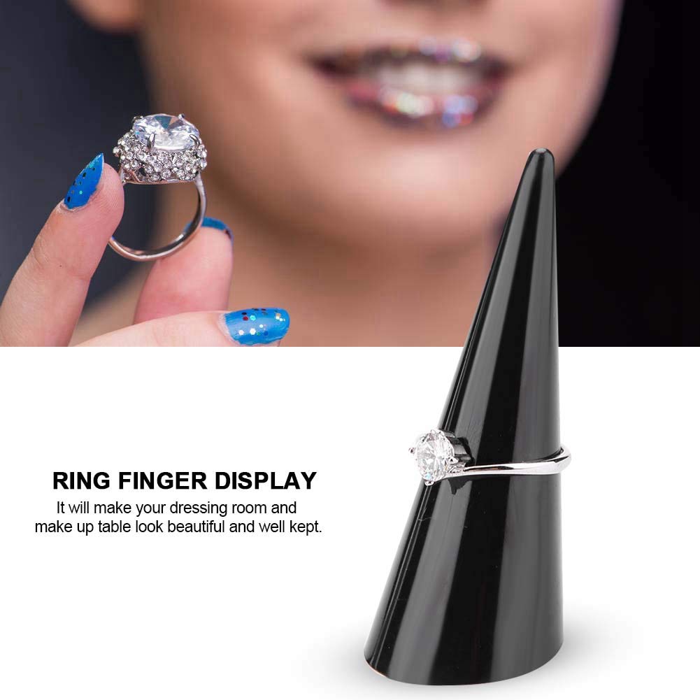 5-Piece Acrylic Ring Holder Set - Jewelry Display Stand for Rings, Organizer with Finger Cones - Perfect for Boutique, Wedding Ring Showcase & Jewelry Store Organization