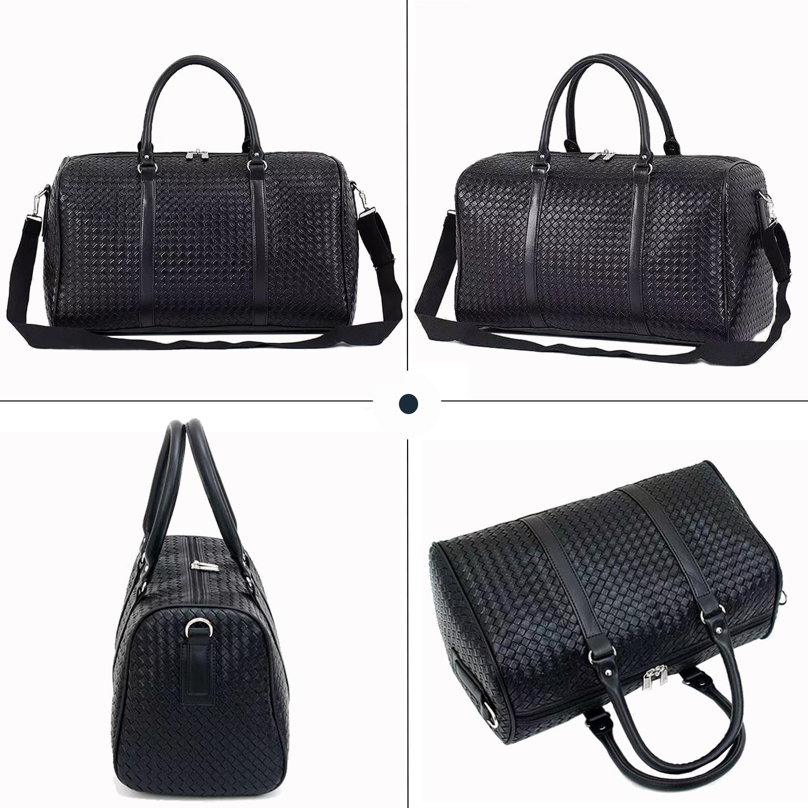 27L Foldable Waterproof Travel Duffle Bag for Women & Men - Gym, Hospital & Weekender Bag with Shoe Compartment & Toiletry Pouch (Black) - Perfect for Labor Delivery, Workouts & Weekend Getaways