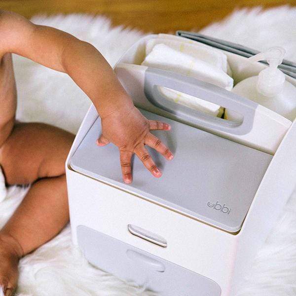 Ubbi Baby Wipes Dispenser - Portable & Hygienic Diaper Wipes Holder for On-the-Go Parents | Perfect for Diaper Bags, Nursery, and Travel