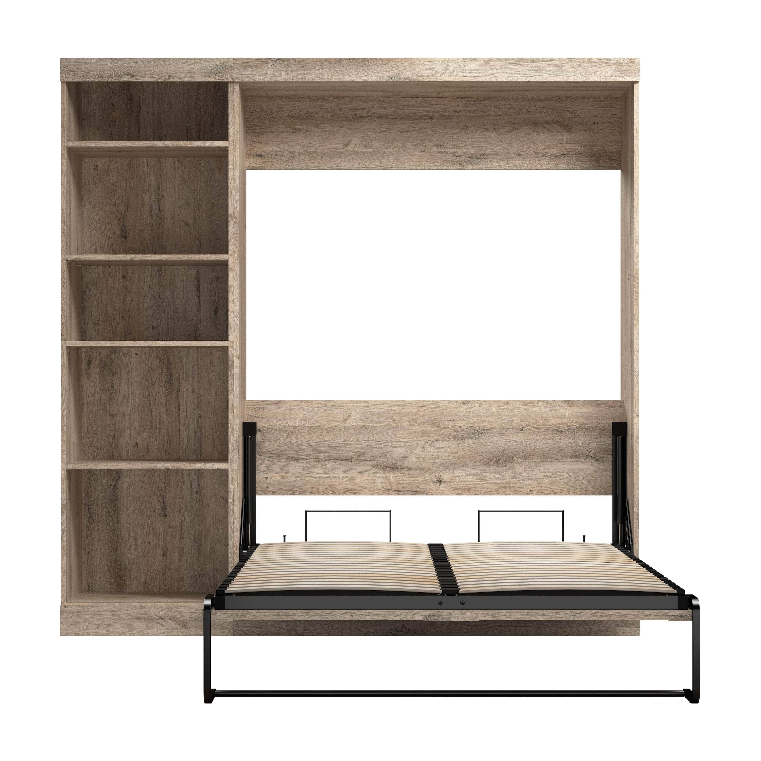 Pur Full Murphy Full Bed with Storage Unit (84W) - 7 Color Options | Space-Saving Wall Bed for Small Apartments & Guest Rooms