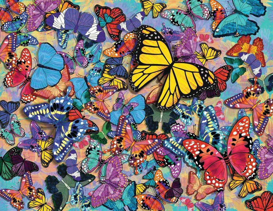 Butterfly Frenzy 500-Piece Jigsaw Puzzle by Springbok – Fun & Challenging Puzzle for Adults & Kids – Perfect for Family Game Night & Relaxation
