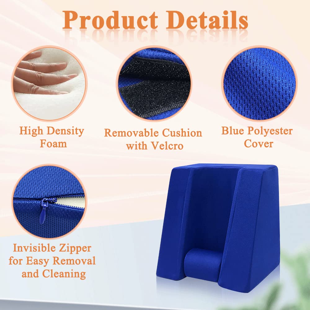 Orthopedic Knee Elevation Pillow for Post-Surgery Recovery - ACL, MCL & Knee Replacement Support - Memory Foam Leg Wedge with Ankle Support - Improves Circulation & Reduces Swelling - Ideal for Sleeping, Resting & Rehabilitation After Knee Surgery