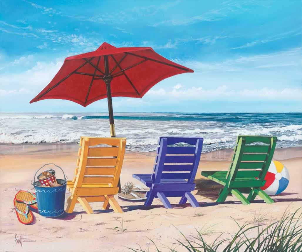 Beach Keen 240-75b-3 Microfiber Cleaning Cloth for Hawaiian Chairs & Umbrellas - Soft Artwork Design, Dust-Free Cleaning for Outdoor Furniture, Beach Accessories, and Home Decor