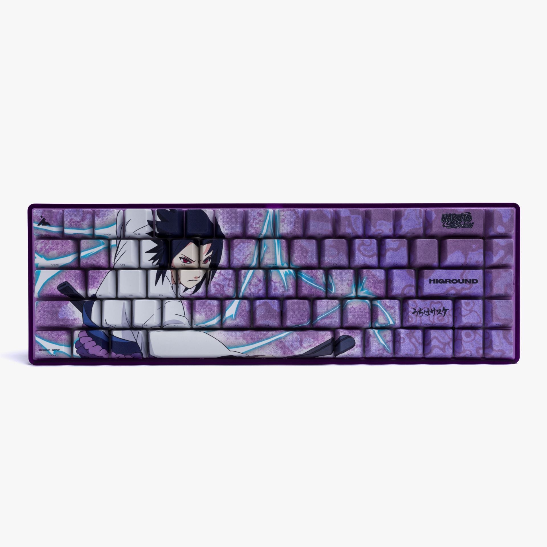 Naruto x HG 68 Keycaps Set - Sasuke Uchiha Anime Mechanical Keyboard Keycaps for Gamers & Typists - Perfect for Gaming, Coding & Office Work