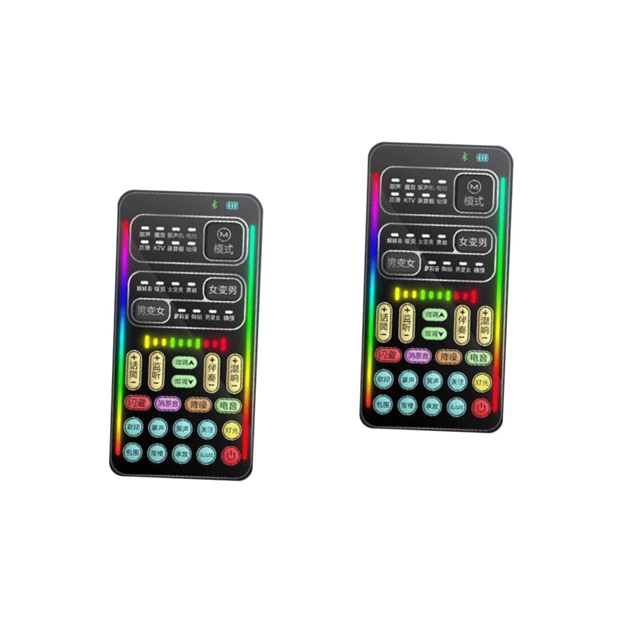 UKCOCO 2-Pack Mini Voice Changer Sound Card for Kids - USB Computer Connection, Disguise & Modify Voice, Plastic Microphone Toy for Children - Perfect for Role Play, Gaming & Online Chat (Microfono Para Niños)