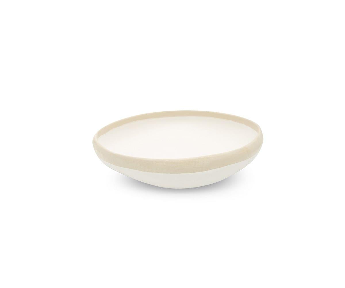 Premium Ceramic Halo Bowl - Elegant Serving Dish for Salads, Pasta & Desserts - Perfect for Dinner Parties & Home Decor