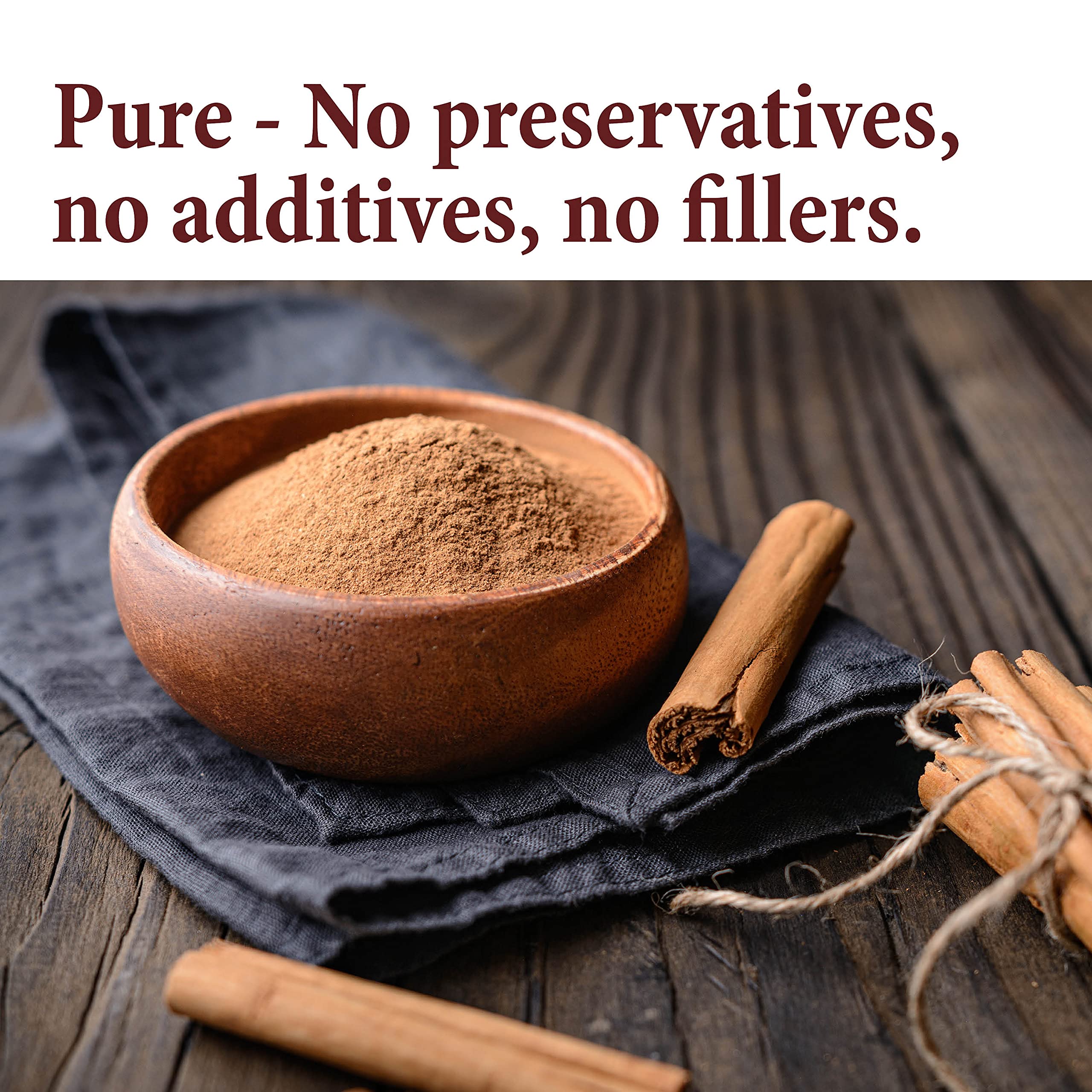 Organic Ceylon Cinnamon Powder - 6 oz | Pure Sri Lankan True Cinnamon | Perfect for Baking, Tea, Smoothies & Healthy Recipes | Gluten-Free & Non-GMO