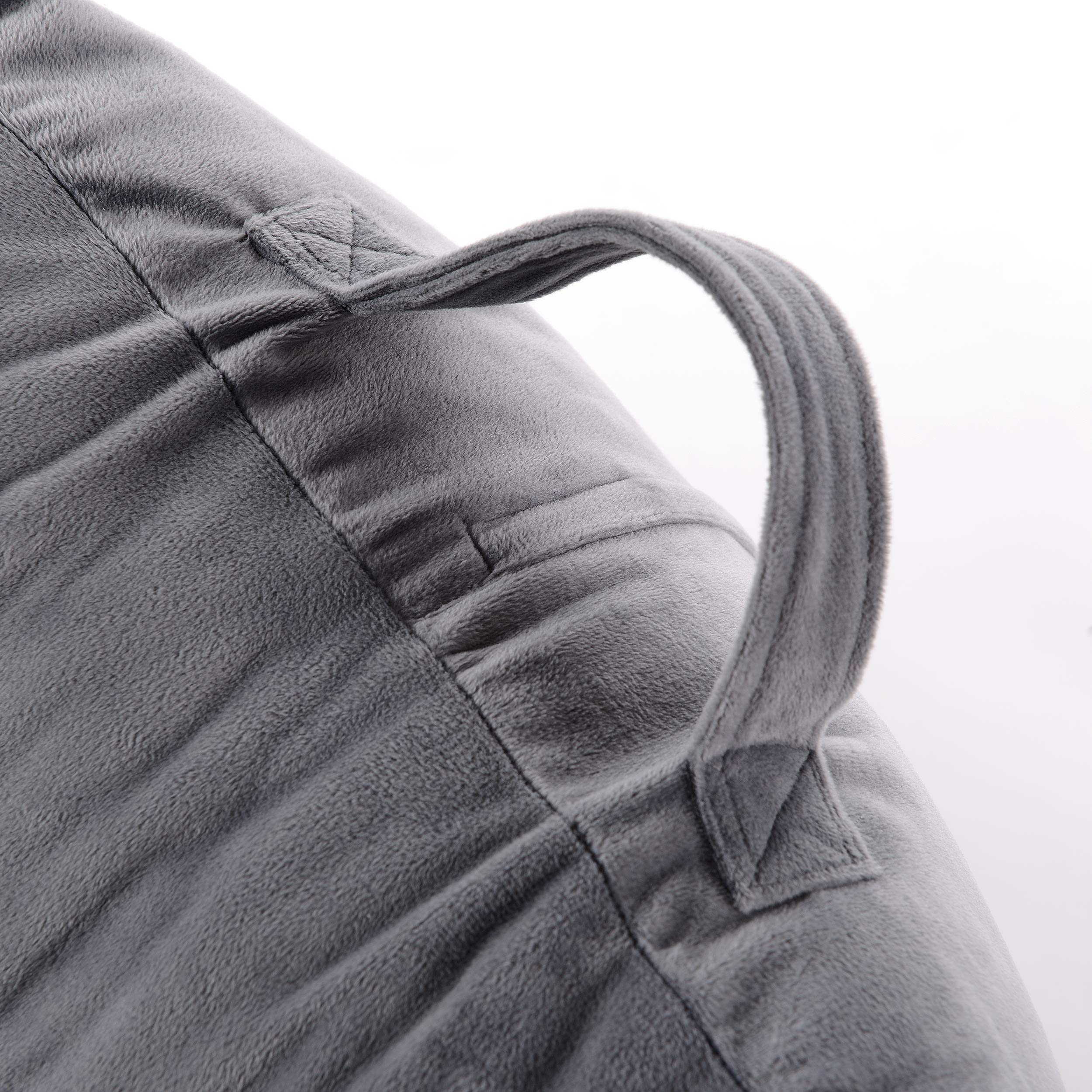Cheer Collection Reading Pillow with Arms - Large Gray Foam-Filled Backrest Pillow for Sitting Comfort on Bed & Couch, Portable Support for Reading, Watching TV & Relaxing - Machine Washable