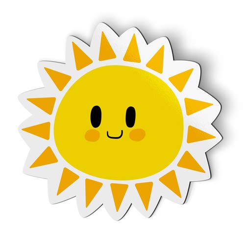Sun Smiling Sunshine Magnet - 3 Inch Refrigerator & Car Decorative Magnet for Home, Office, Locker - Perfect for Adding Cheerful Vibes to Your Space