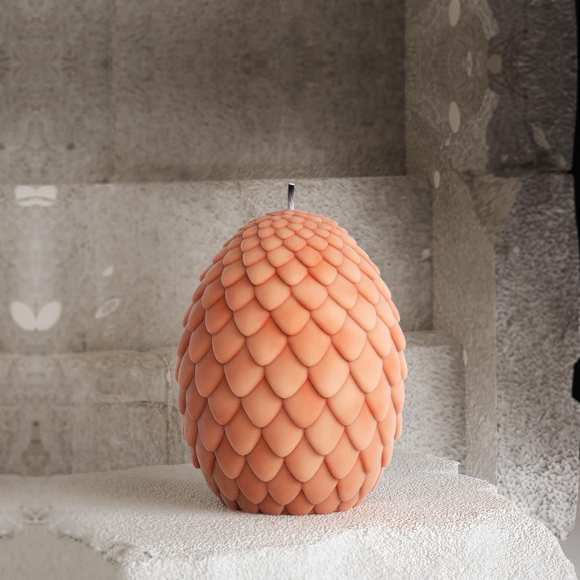 Dragon Egg Silicone Mold for Resin Casting, Candle Making & Home Decor - 3D Dragon Scale Egg Candle Mold for DIY Crafts, Gifts & Halloween Decorations