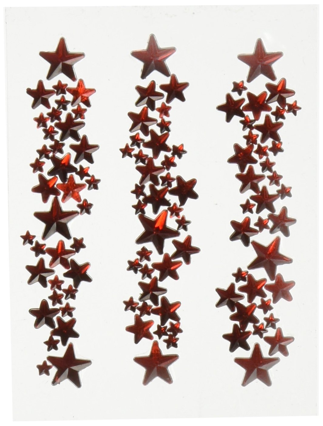 Mark Richards CRYCS-6703 Red Star Crystal Stickers Clusters - Premium Decorative Gems for Scrapbooking, DIY Crafts, Phone Cases & Home Decor