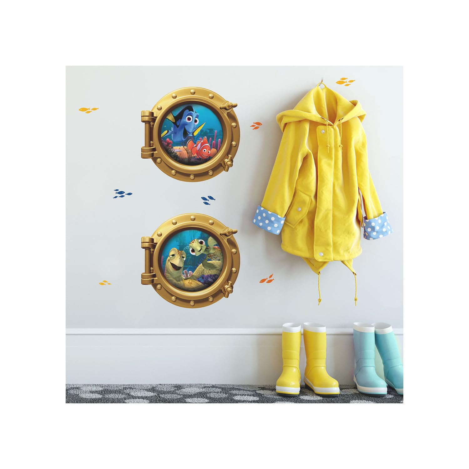 Finding Nemo Peel and Stick Wall Decals - Removable Giant Ocean Theme Stickers for Kids Bedroom, Nursery, Playroom & Classroom Decor