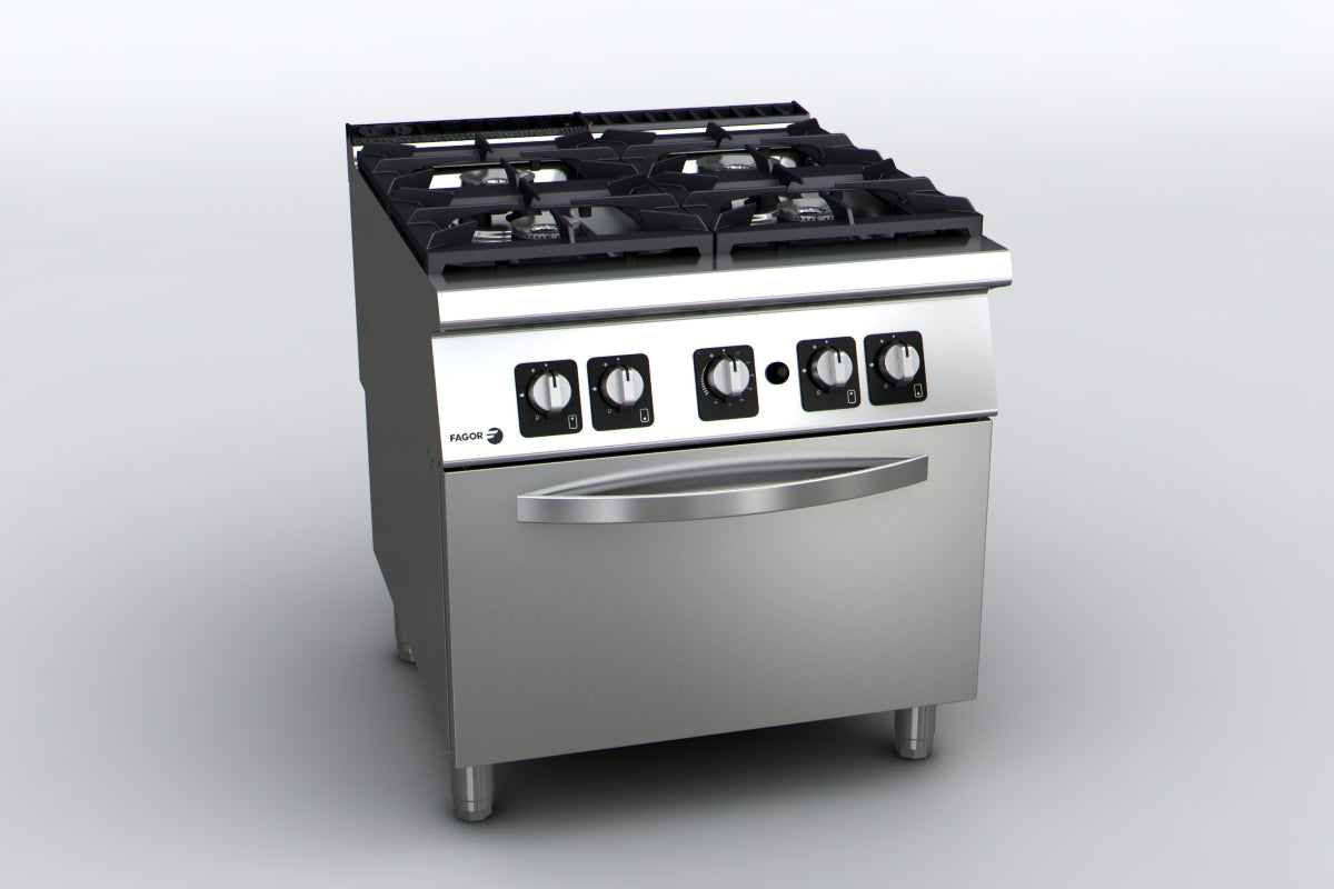 Fagor 900 Series 4-Burner Gas Range with Oven - Model C G941H | Professional Kitchen Appliance for Home Cooking & Baking