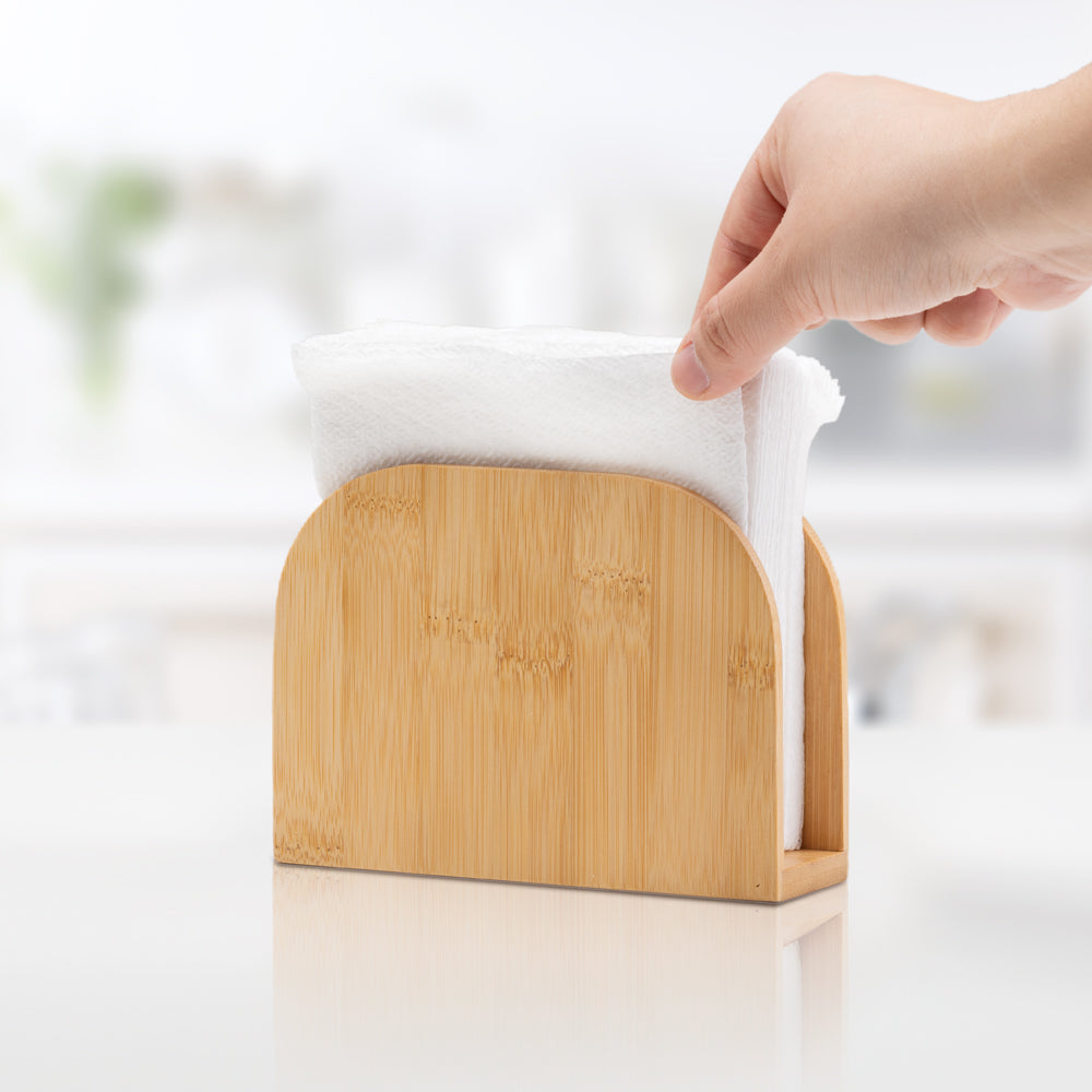 Eco-Friendly Bamboo Napkin Holder for Kitchen & Dining - Perfect for Restaurants, Home Decor, and Party Table Settings