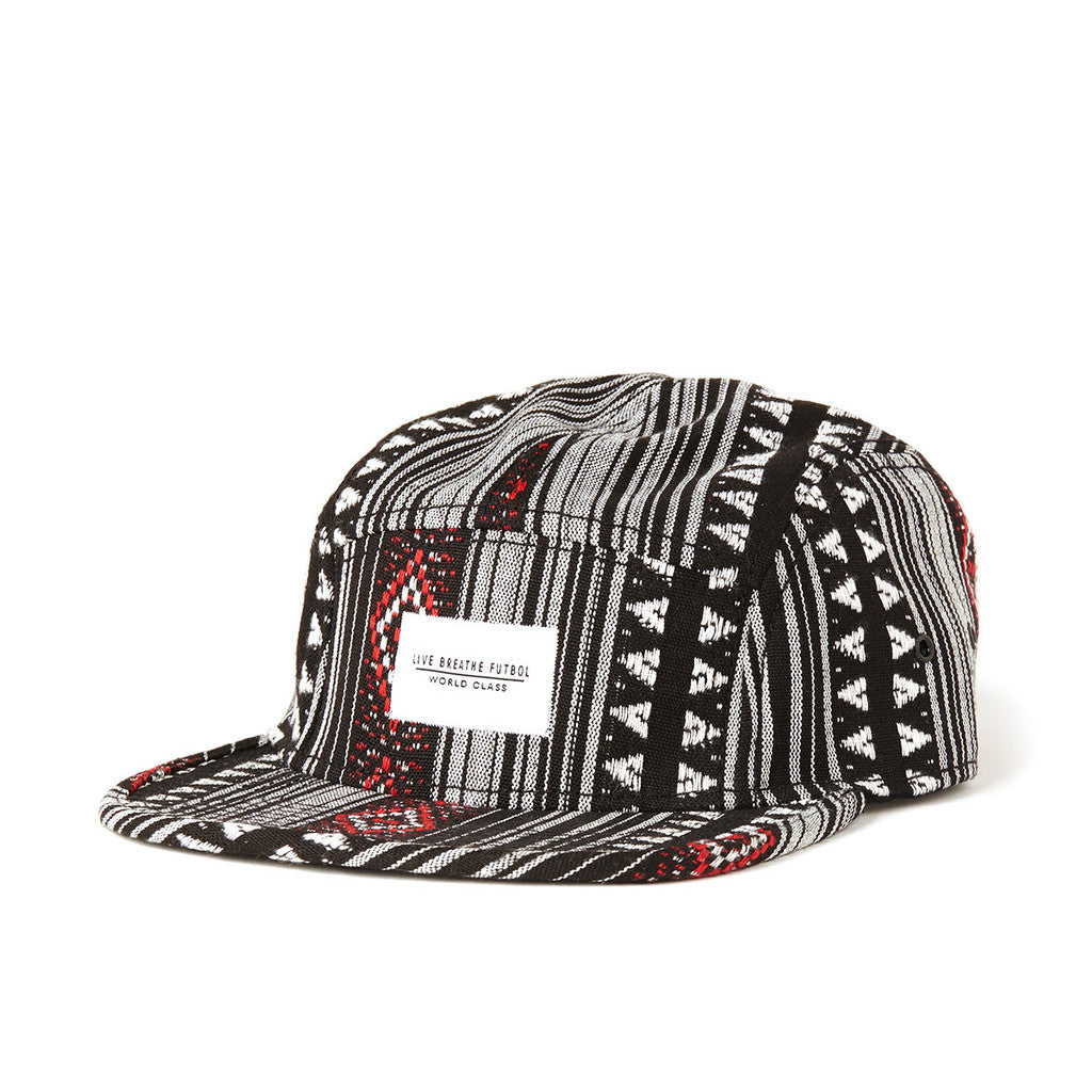 Live Breathe Futbol Pattern 5-Panel Cap - Stylish Soccer Hat for Men & Women - Perfect for Games, Training & Casual Wear