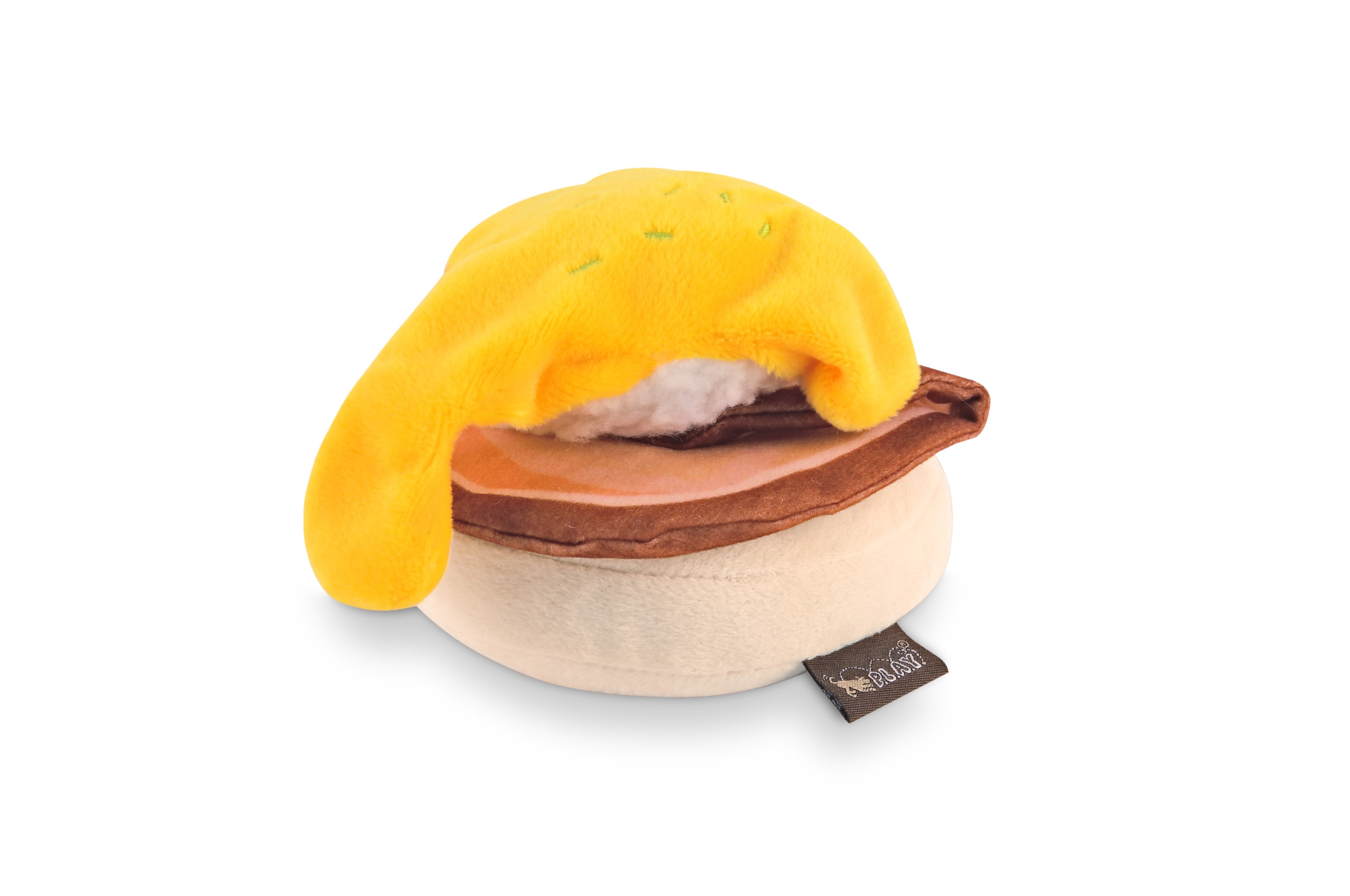 El Egg Benedict Plush Dog Toy - Barking Brunch™ Collection by Pet P.L.A.Y. | Soft & Durable Chew Toy for Small & Medium Dogs | Perfect for Playtime, Training & Cuddling