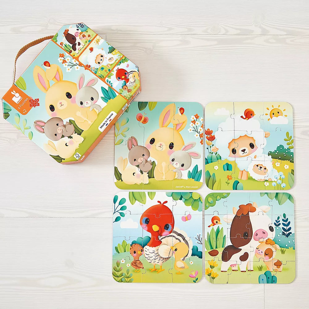 Farm Animal Progressive Puzzle for Kids - Educational Wooden Jigsaw Toy for Toddlers & Children - Perfect for Learning, Playtime & Family Bonding Activities