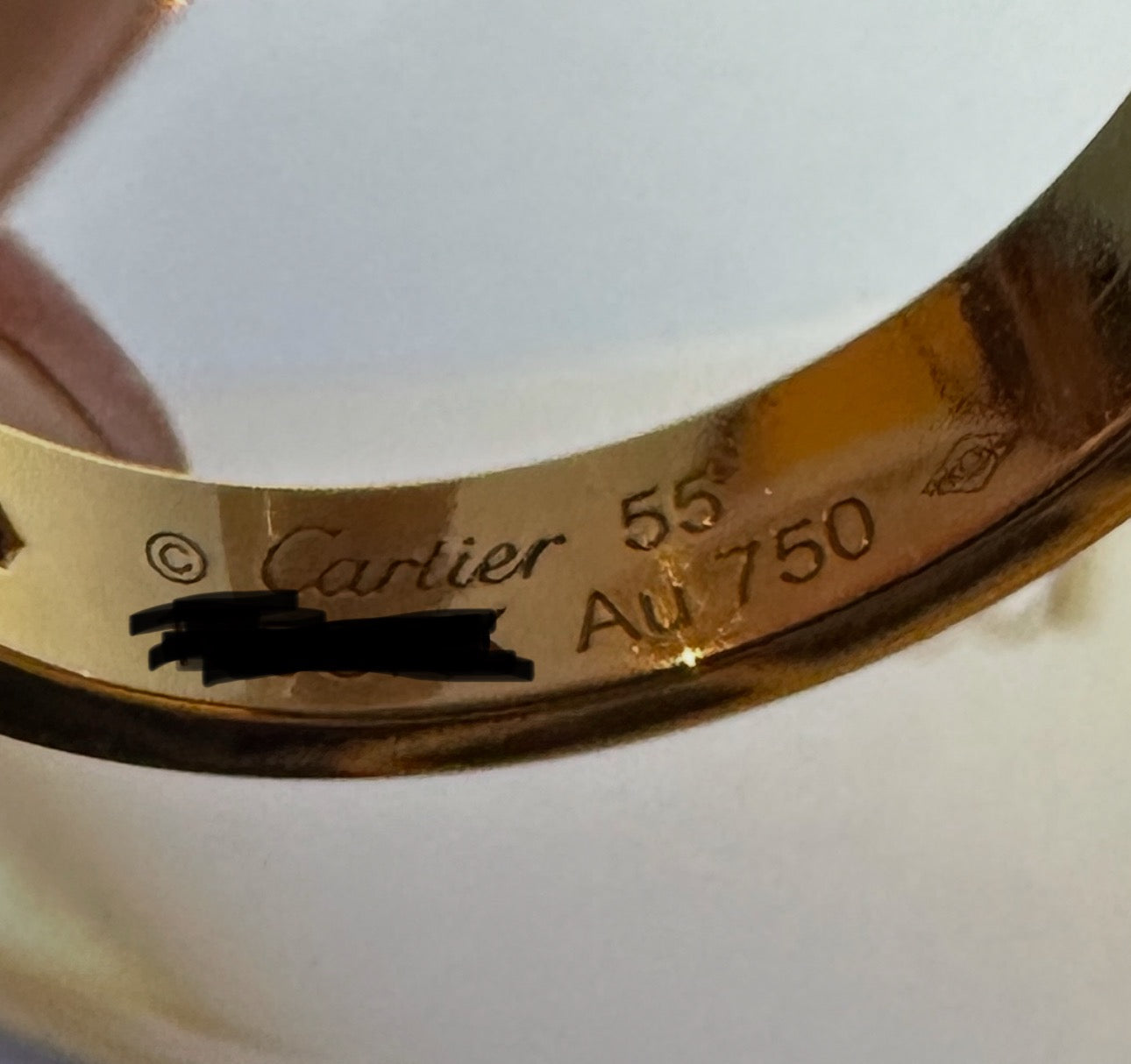 Cartier 18K Yellow Gold 1 Diamond Small Love Ring - Size 7.25 (US 55) - Elegant Wedding Band, Anniversary Gift & Luxury Jewelry for Women