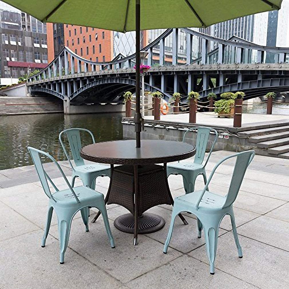 4-Pack Metal Dining Chairs Set - 18