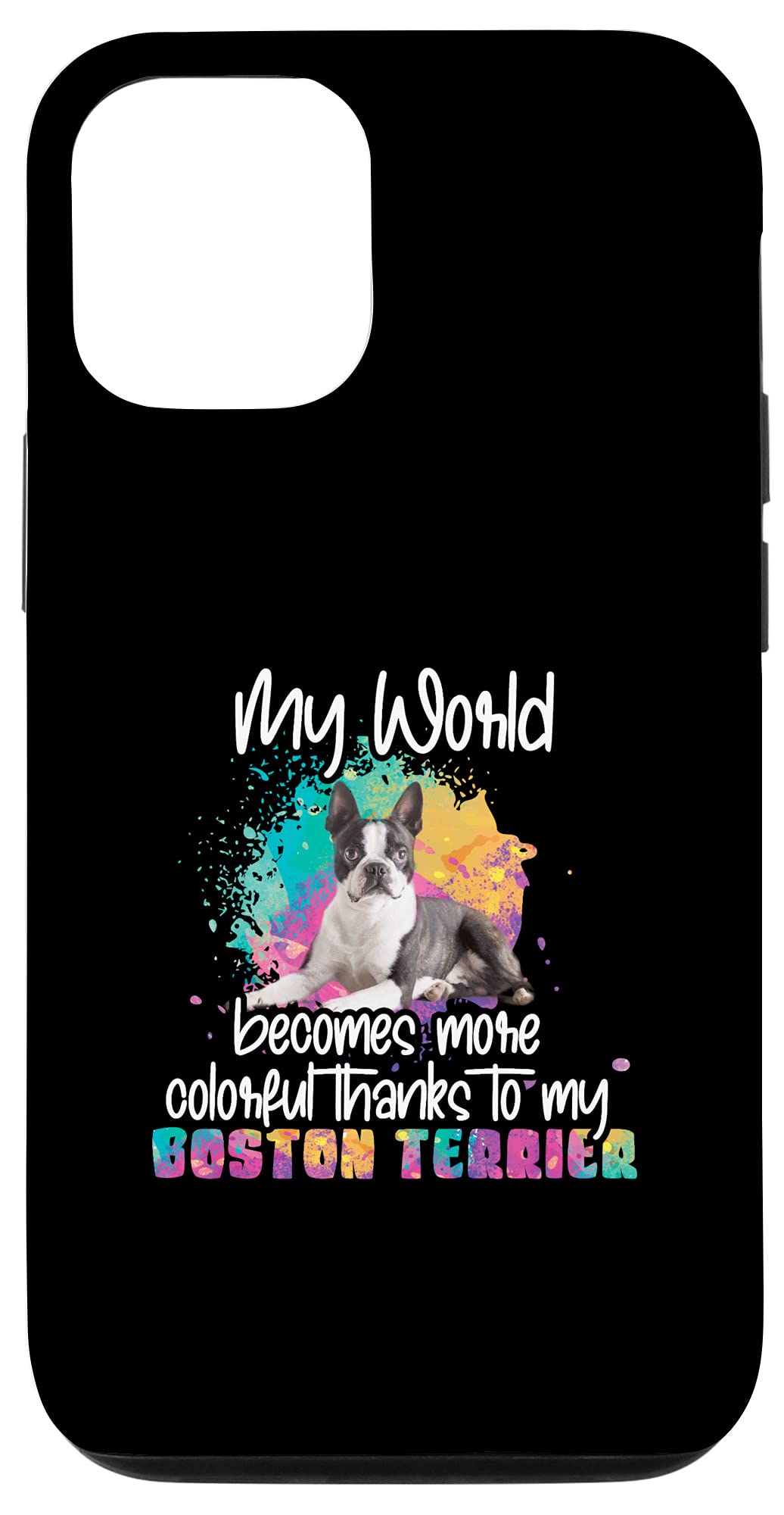 iPhone 12/12 Pro Shockproof Case with Cute Boston Terrier Design - Perfect Gift for Dog Lovers & Pet Moms - Ideal for Daily Use, Work & Outdoor Activities
