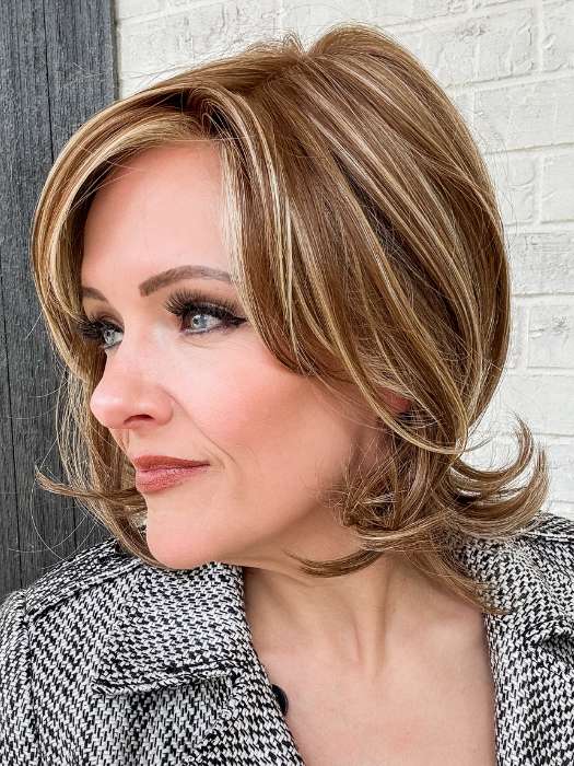 Elizabeth HF Synthetic Lace Front Wig with Mono Top - Natural Looking Human Hair Replacement for Daily Wear, Cosplay & Special Occasions