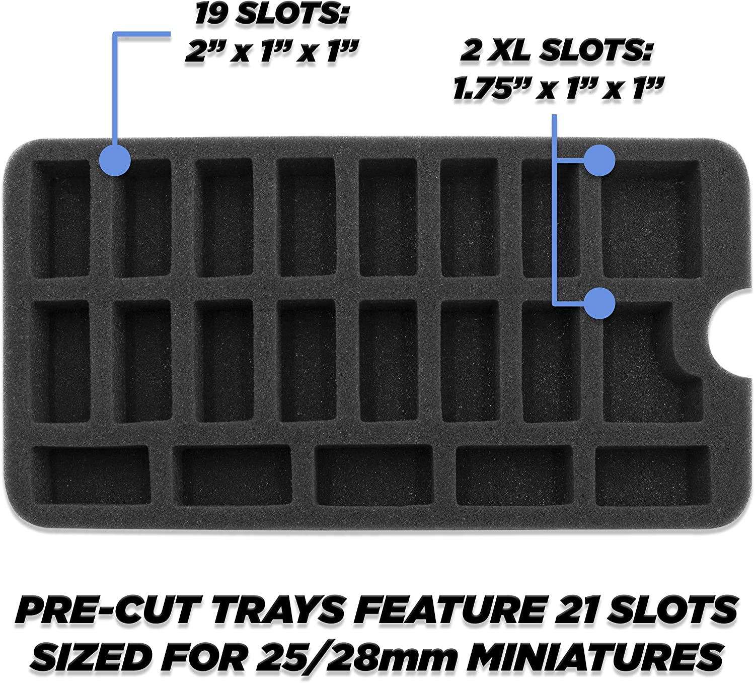 CASEMATIX Miniature Storage Hard Shell Figure Case - 105 Slot Figurine Carrying Case for Warhammer 40k, Dungeons & Dragons, Tabletop RPG Games | Portable Protection for Miniatures & Collectibles | Perfect for Gaming, Travel & Display
