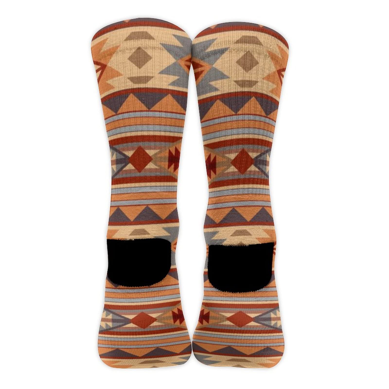 Vintage Luxury Polyester Socks - Soft Fuzzy Crew Socks for Women & Men - Perfect for Running, Hiking & Casual Wear