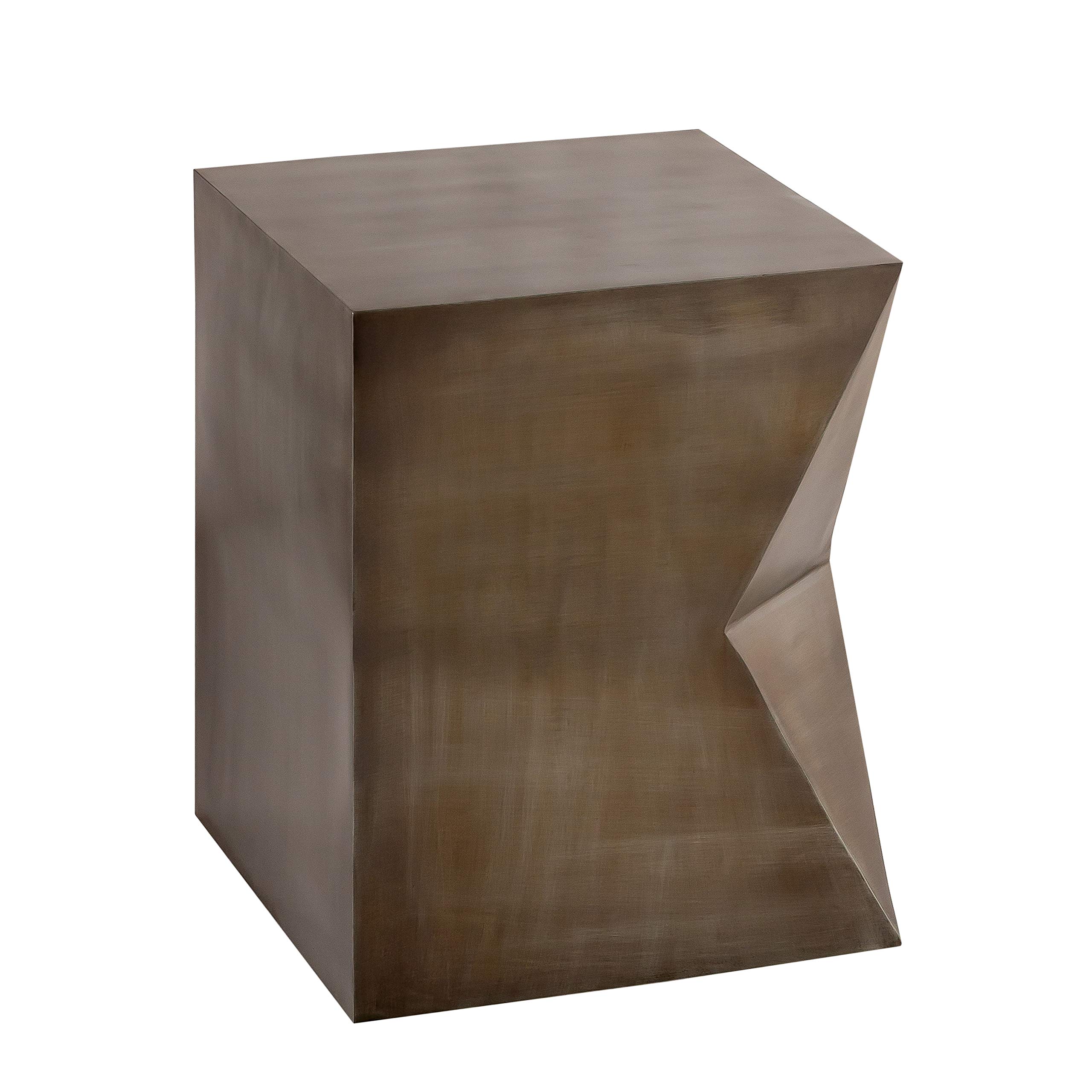 Pasargad Home Aleksy Grey Small Side Table - Modern Sofa End Table for Living Room, Bedroom & Office - Luxury Indoor Accent Table for Home Decor, Coffee Table, Nightstand & Workspace