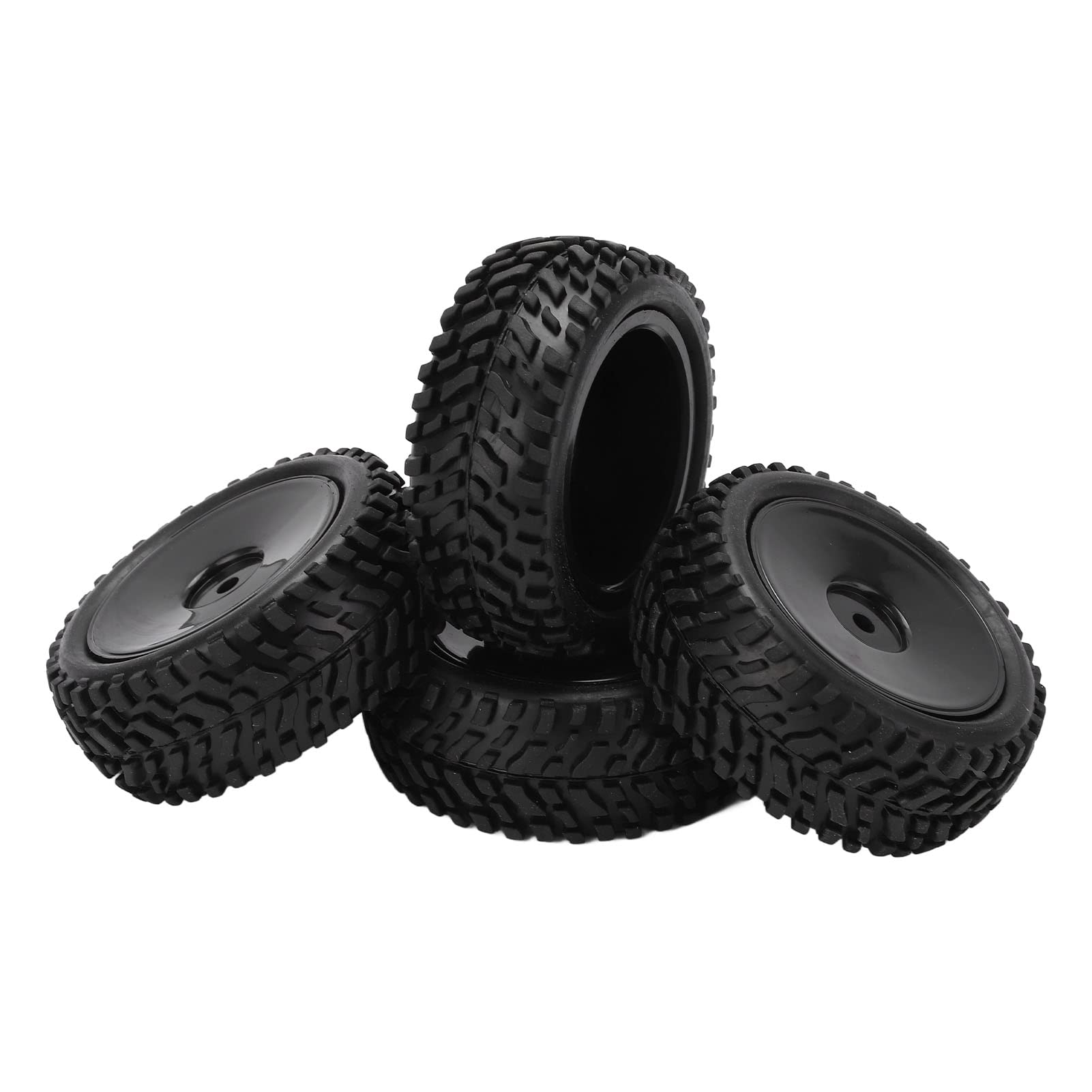 WinmetEuro 1/16 Scale RC Rubber Tires - Heavy Duty Off-Road Tires with Excellent Grip & Cushioning for Wltoys 144001 1/14 RC Cars - Perfect for Racing, Crawling & Off-Road Adventures