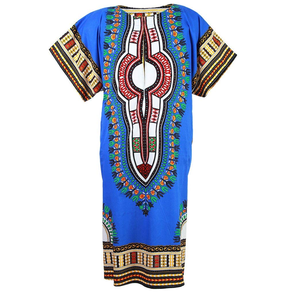 Traditional African Dashiki Women's Long Maxi Dress - Ankle-Length Flowy Outfit for Casual Wear, Parties & Cultural Events
