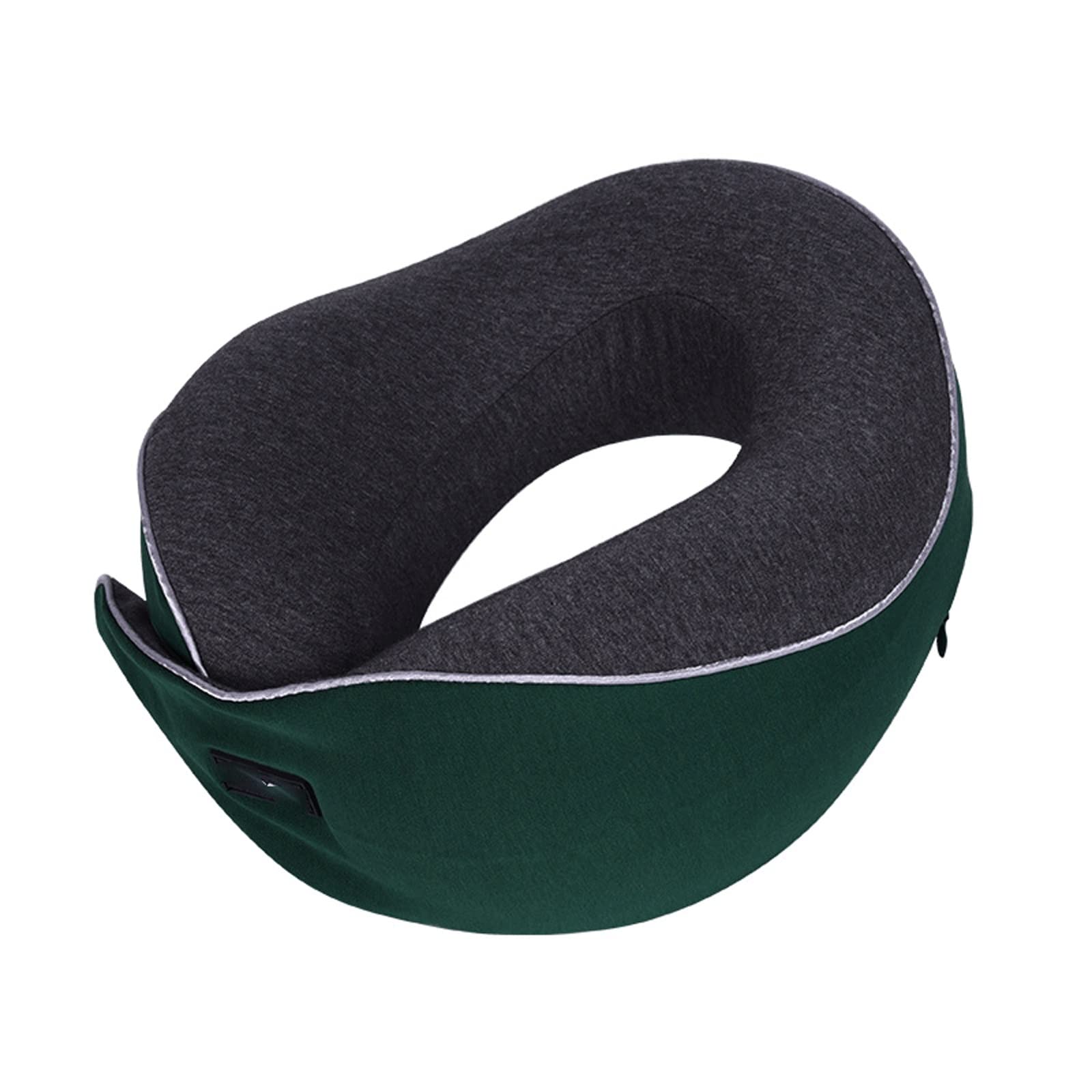 Memory Foam Travel Neck Pillow - U-Shaped Ergonomic Support for Airplane, Car & Office - Breathable Comfort with Portable Design (Green, 25x25x12cm) - Perfect for Long Flights, Road Trips & Work Naps