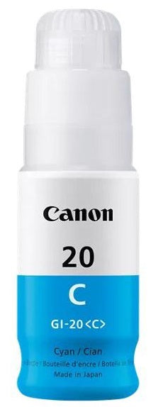 Canon GI-20C Cyan Ink Bottle for Printers - High-Quality Replacement Ink for Canon Printers | Perfect for Office, Home, and Professional Printing Needs