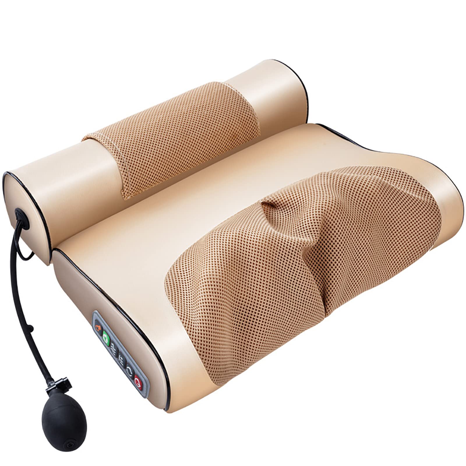 8D Shiatsu Electric Neck Massager with Deep Tissue Kneading & Air Compression - Wormwood Heat Therapy for Neck Pain Relief - Perfect Gift for Women, Men, Mom & Dad - Home/Office/Car Use