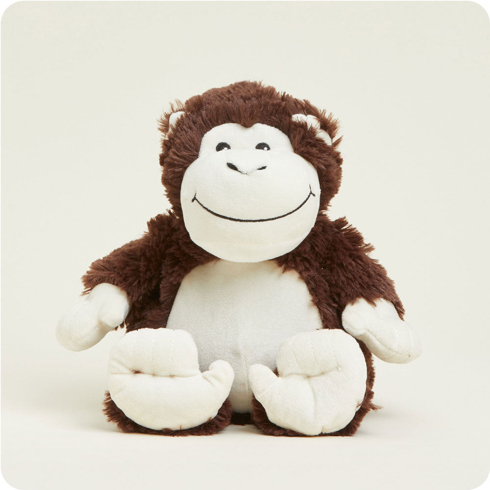 Weighted Heated Monkey Stuffed Animal - Warmies Plush Toy for Kids & Adults | Stress Relief, Anxiety Soother, Perfect for Relaxation & Sleep Aid | Cozy Gift for Cold Weather & Comfort