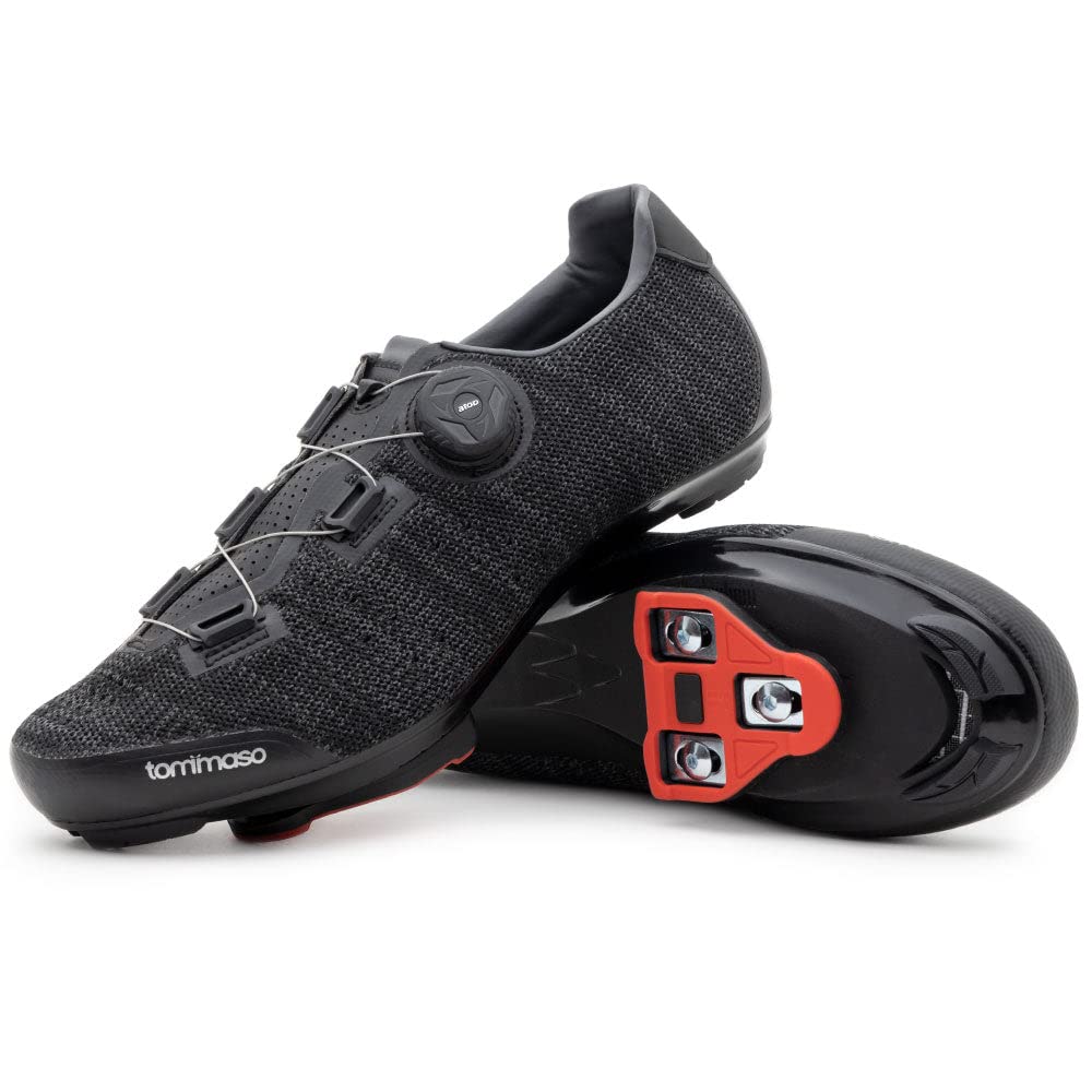 Tommaso Strada Men's SPD Indoor Cycling Shoes with Delta Clips - Peloton Compatible Bike Shoes for Road & Spin Bikes - Perfect for Indoor Cycling Classes, Gym Workouts & Road Biking