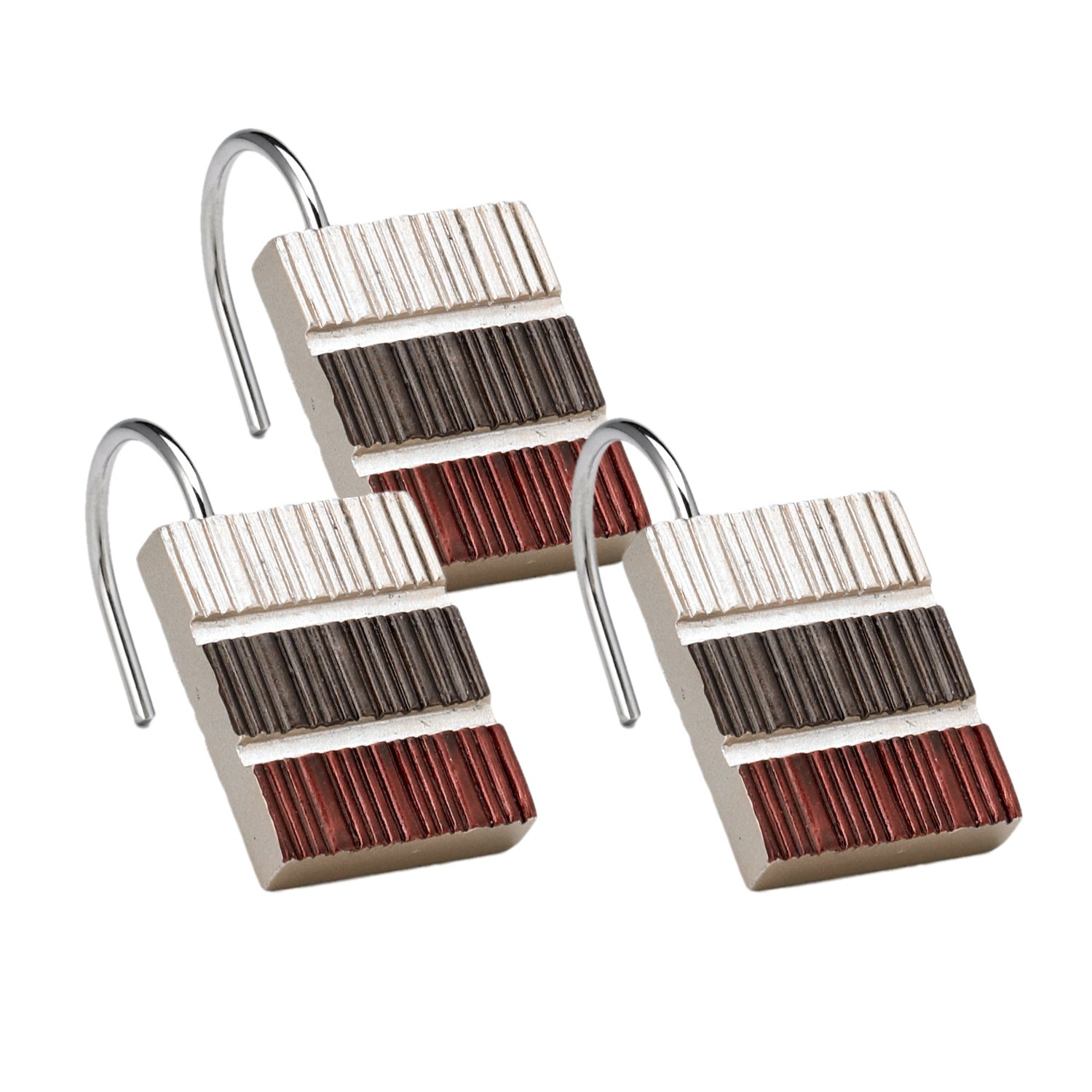 Premium Bath Shower Curtain Hooks - Rust-Resistant Metal Hooks for Shower Curtains & Liners - Perfect for Bathroom, Spa, and Hotel Decor