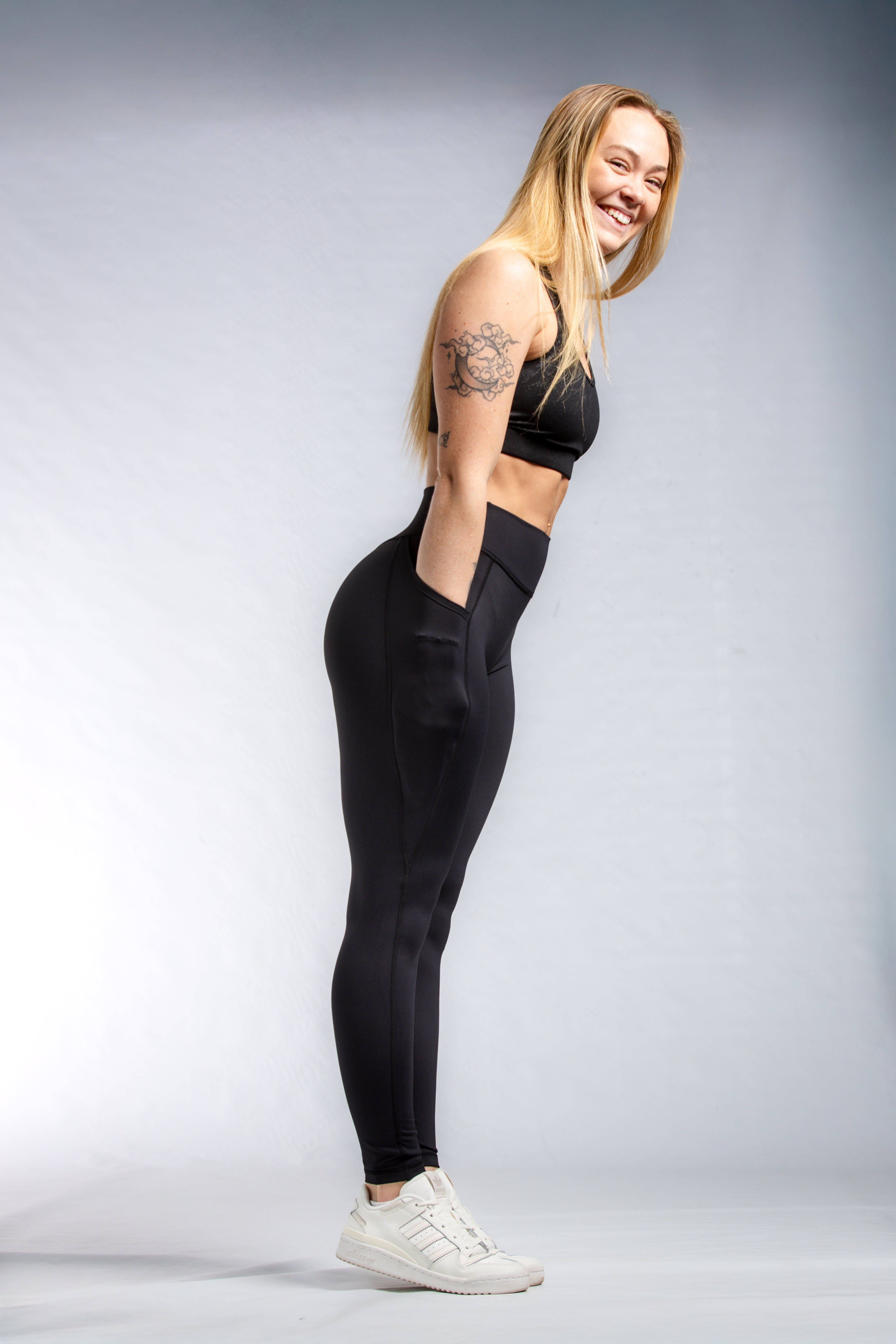 Premium High-Waisted Black Leggings with Pockets & Scrunch Butt - Yoga Pants for Women, Workout, Running & Lounge Wear