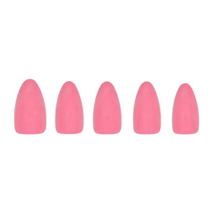 Flamingo Pink Press On Nails - Long Lasting Fake Nails with Glue - Perfect for Parties, Weddings & Special Occasions