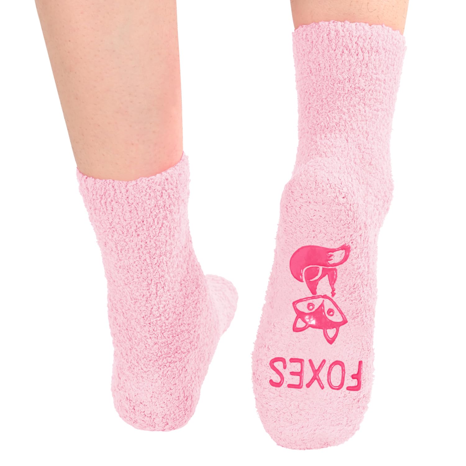 Zmart Animal Fuzzy Socks for Women & Girls - Cute Chicken, Horse, Fox, Dinosaur Print Cozy Winter Socks - Perfect Christmas Gifts, Birthday Presents for Kids & Teens - Great for Home, Office & Sleepwear