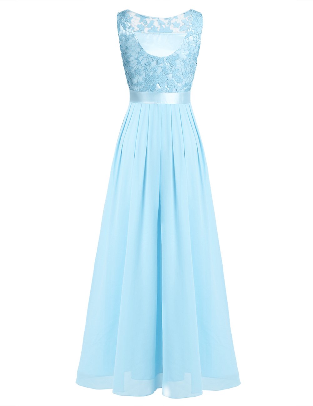 Elegant Floral Lace Chiffon Long Dress for Women - Wedding, Bridesmaid, Prom & Evening Gowns | Perfect for Formal Events, Parties & Special Occasions