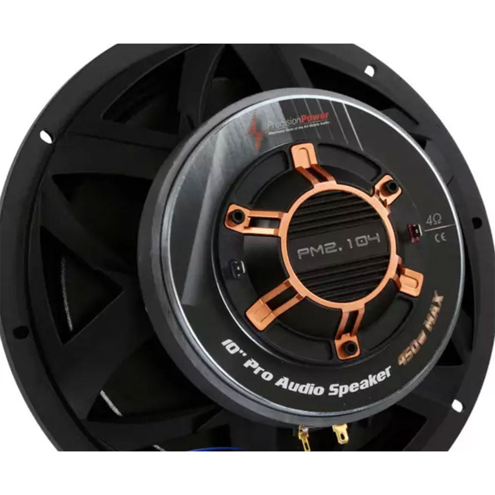 Precision Power PM2.104 10 Inch 2-Way Professional Audio Speaker with Compression Tweeter - Perfect for Car Audio Systems, Home Theater, and Live Performances