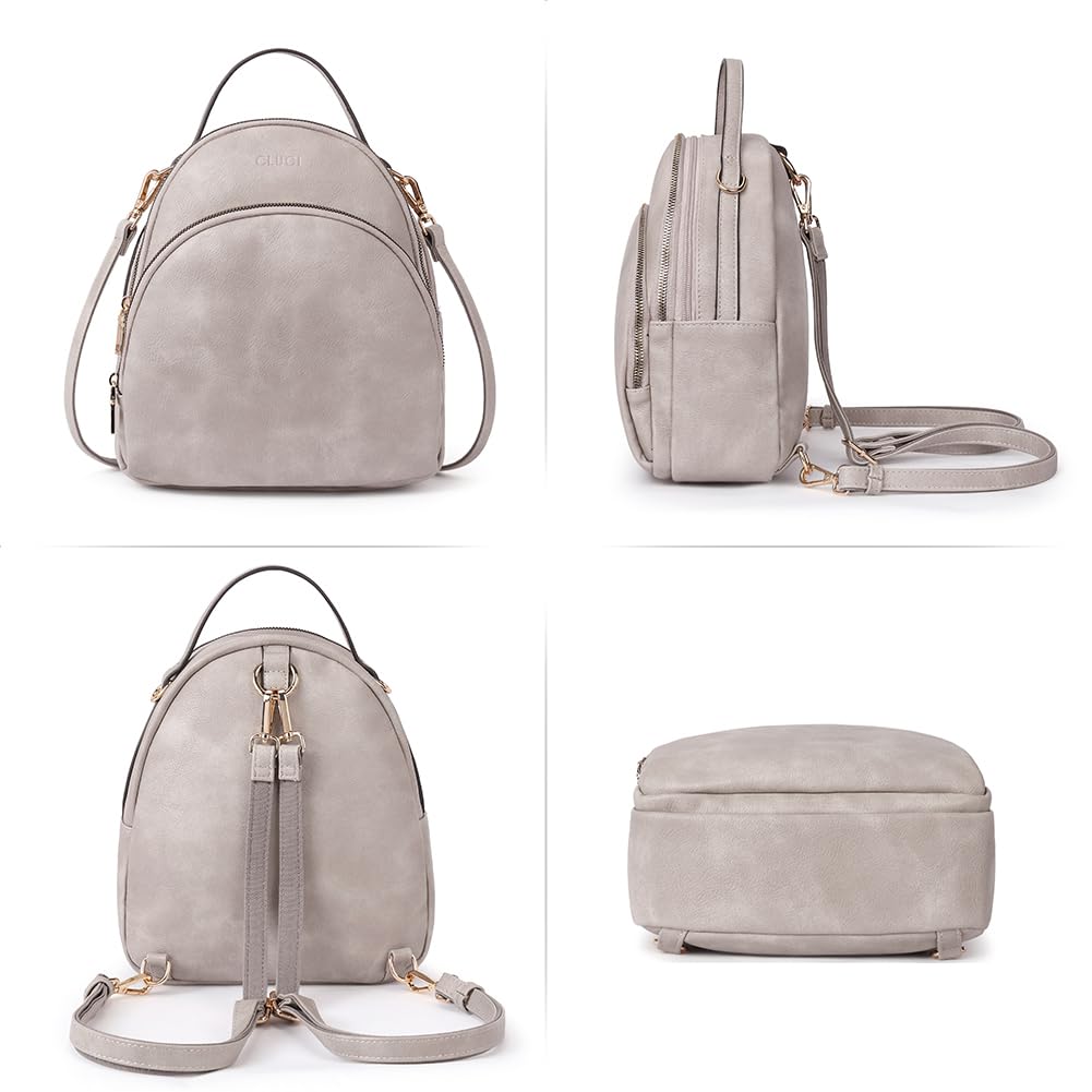 CLUCI Women's Leather Backpack Purse - Convertible Travel Backpack & Shoulder Bag for Women, Stylish Designer Daypack for Work, School, College, Commute and Weekend Getaways