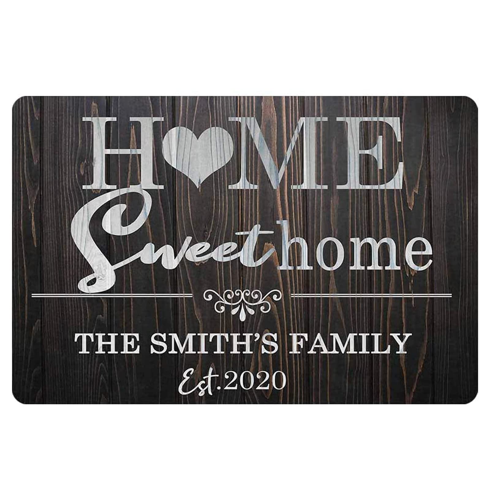 Custom Family Metal Wood Sign - Personalized Home Sweet Home Wall Decor for Indoor & Outdoor - Perfect for Living Room, Bedroom, Front Door - Unique Housewarming Gift Idea