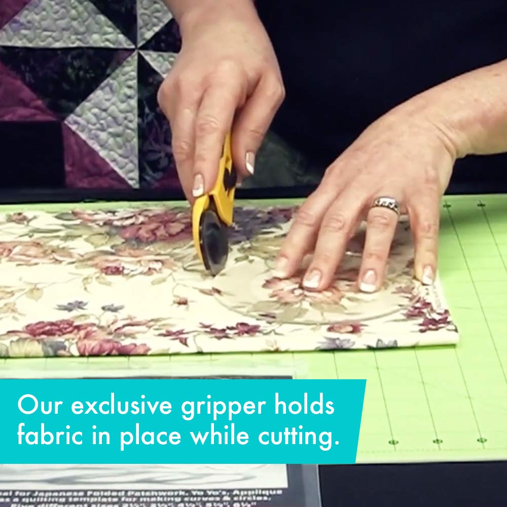 Creative Grids Quilt Ruler Circles (5 Discs with Non-Slip Grips) - CGRCRCL - Perfect for Precise Circle Cutting in Quilting, Sewing & DIY Fabric Projects