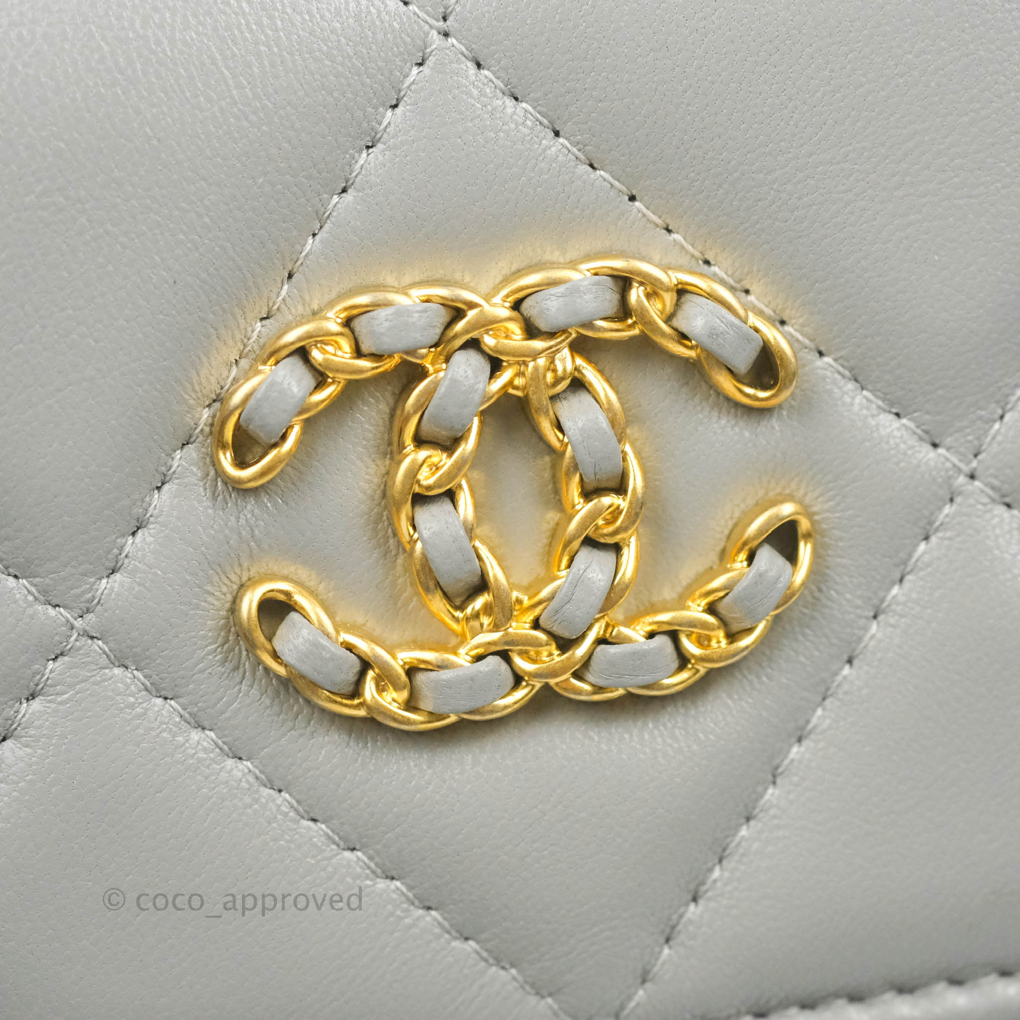 Chanel 19 Grey Mixed Hardware Phone Holder - Luxury Designer Phone Case for iPhone & Android - Perfect for Everyday Use, Travel & Fashion Accessories
