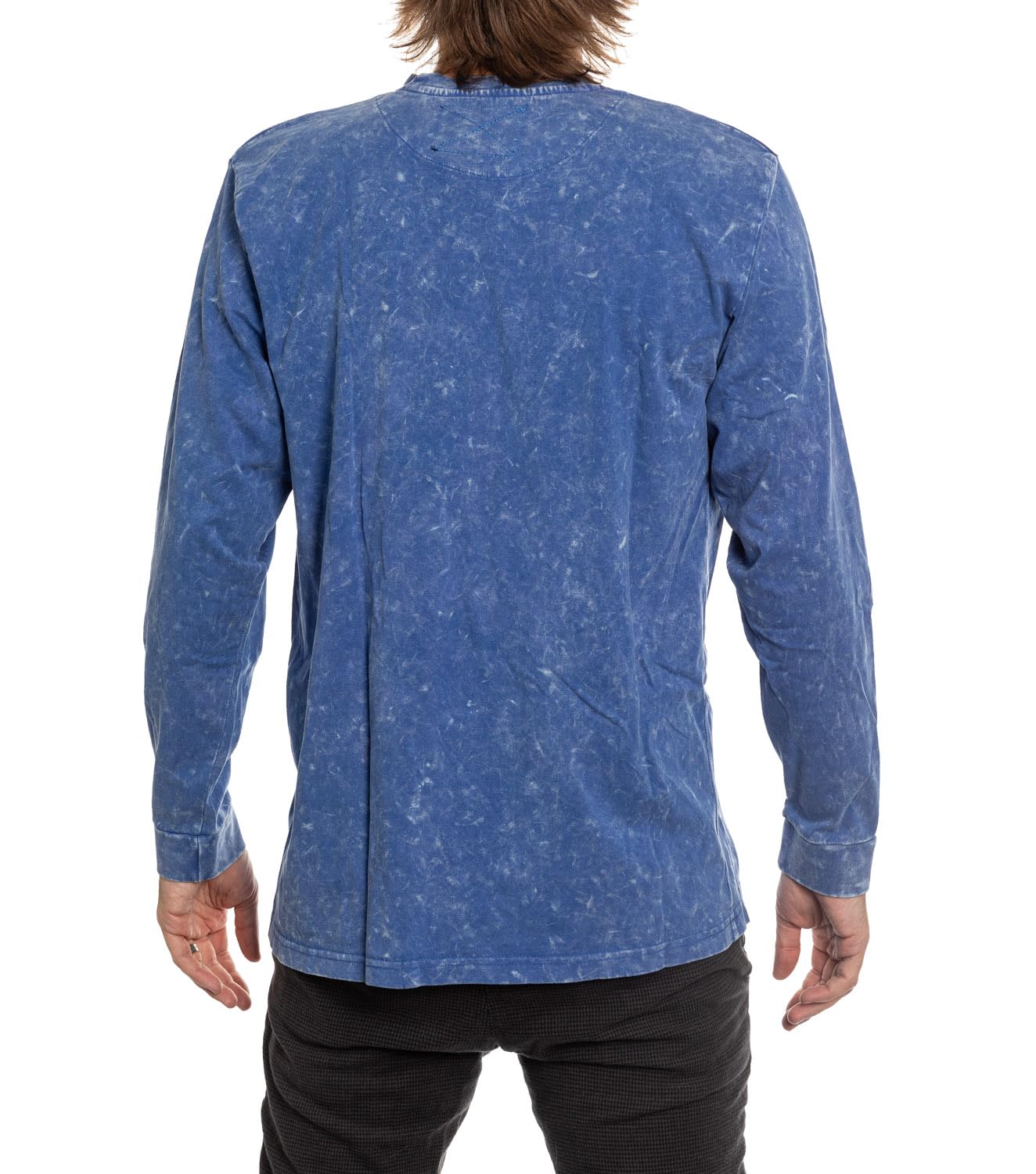 **Calhoun NHL Surf & Skate Men's Acid Wash Long Sleeve Cotton Shirt – Stylish & Comfortable for Casual Wear, Skateboarding, and Outdoor Activities**